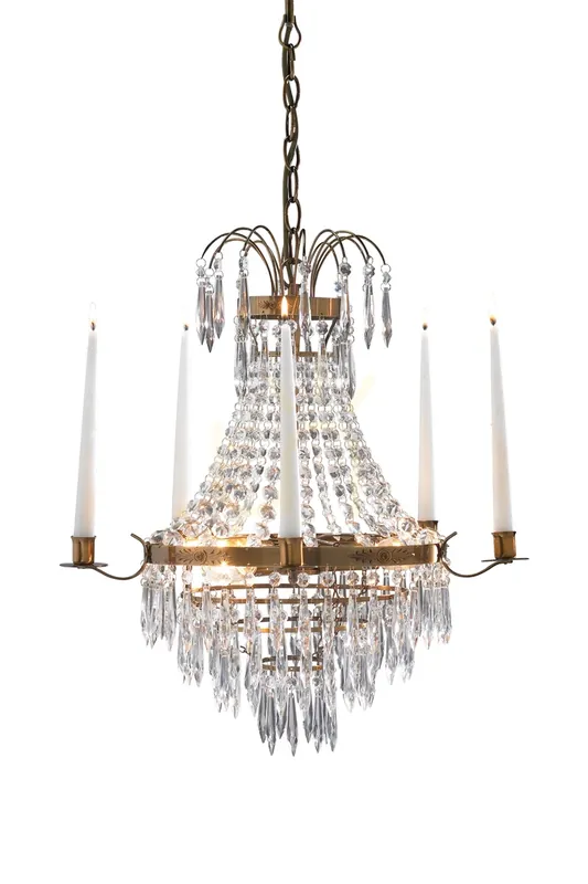 Candelabru Markslojd Krageholm 3 becuri transparent cristal metal 50 cm 100602 Premium