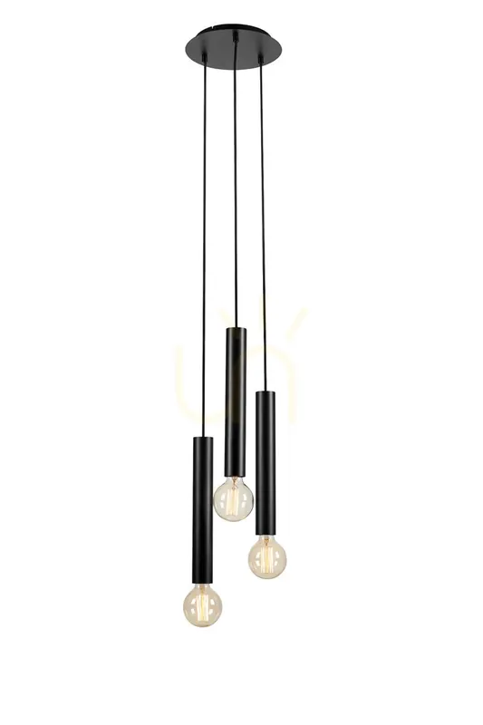 Disponibil imediat Pendul Markslojd Sencillo 3 becuri negru metal 35,5 cm 108435
