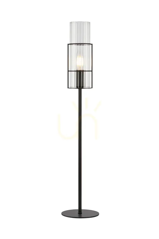 Lampă de masă Markslojd TUBO 108556 negru transparent metal sticlă 65 cm Expediere rapidă