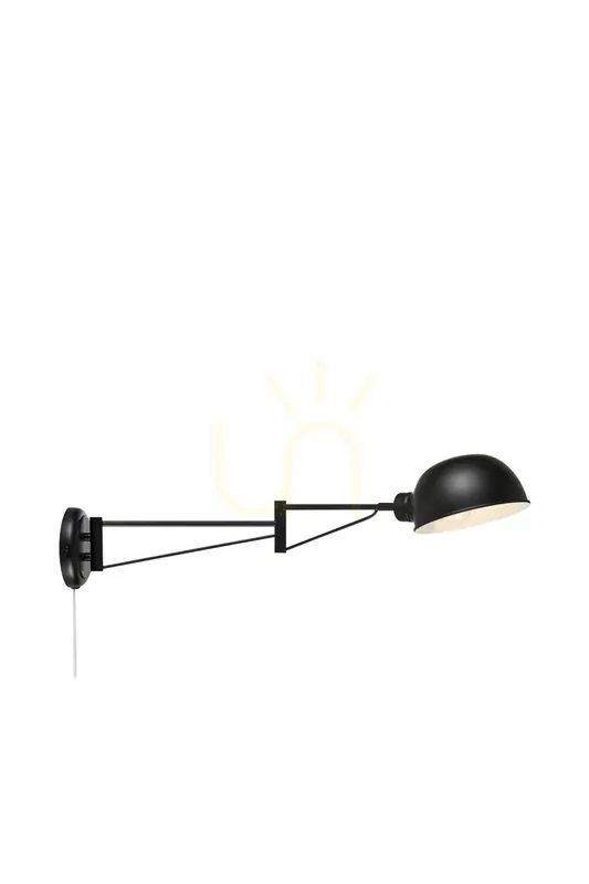 Lampa de perete Markslojd Portland negru metal 76 cm 108587 Reducere extra