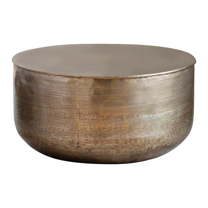 Masă de cafea Gallery Direct Ashta alamă antică metal 80x80x38 cm 5056315930018 Discount