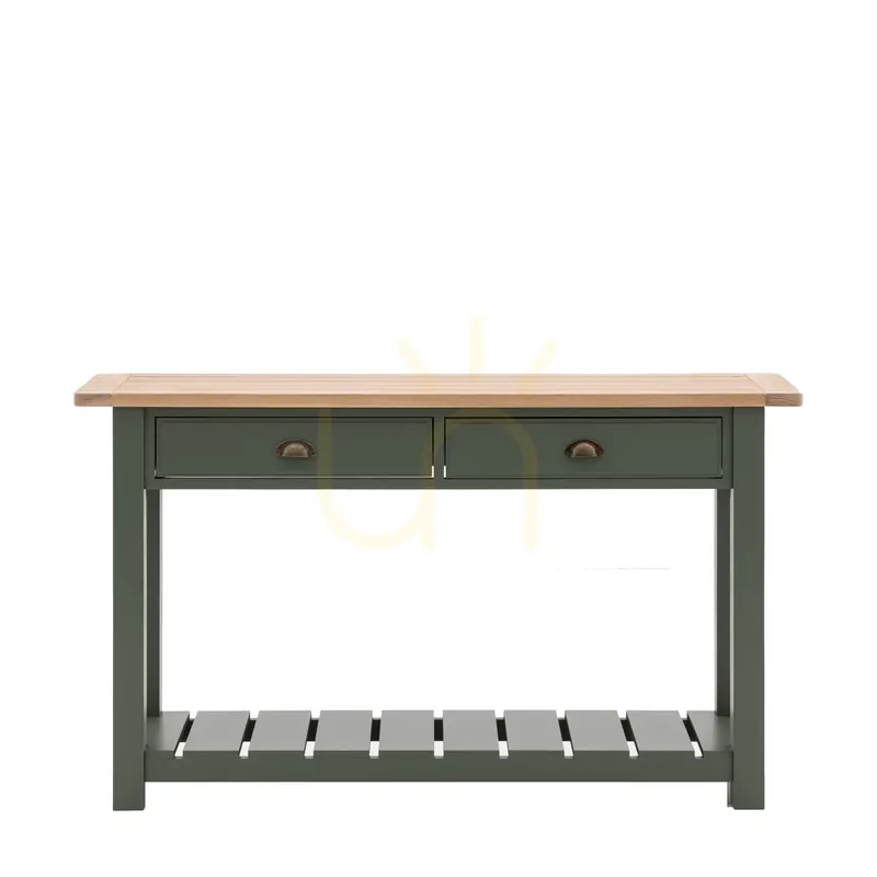 Consolă Gallery Direct Eton 2 sertare moss stejar 140x38x80 cm 5059413871276 Cel mai bun preț