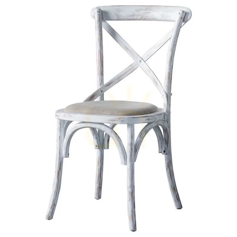 Ofertă de sezon Scaun Gallery Direct cafenea alb din stejar cu șezut textil, set 2, 5055999229869