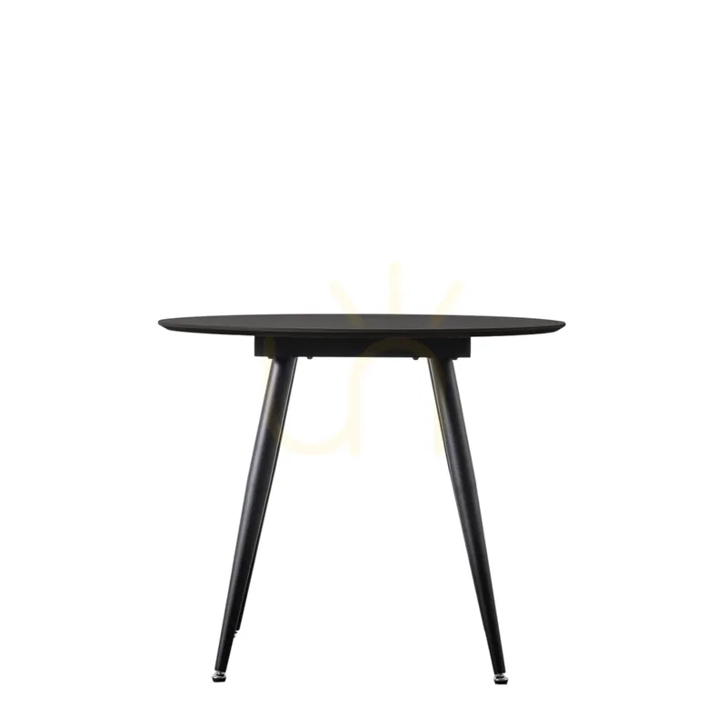 Masă dining rotundă Gallery Direct Astley negru 90 cm MDF furnir stejar 5059413686306 Plată securizată