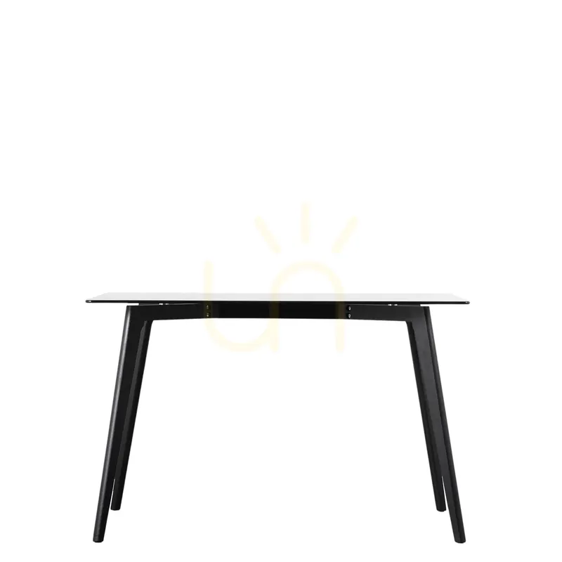 Masă de dining Gallery Direct Blair negru sticlă fumurie stejar 120x80 cm 5059413686009 Ieftin