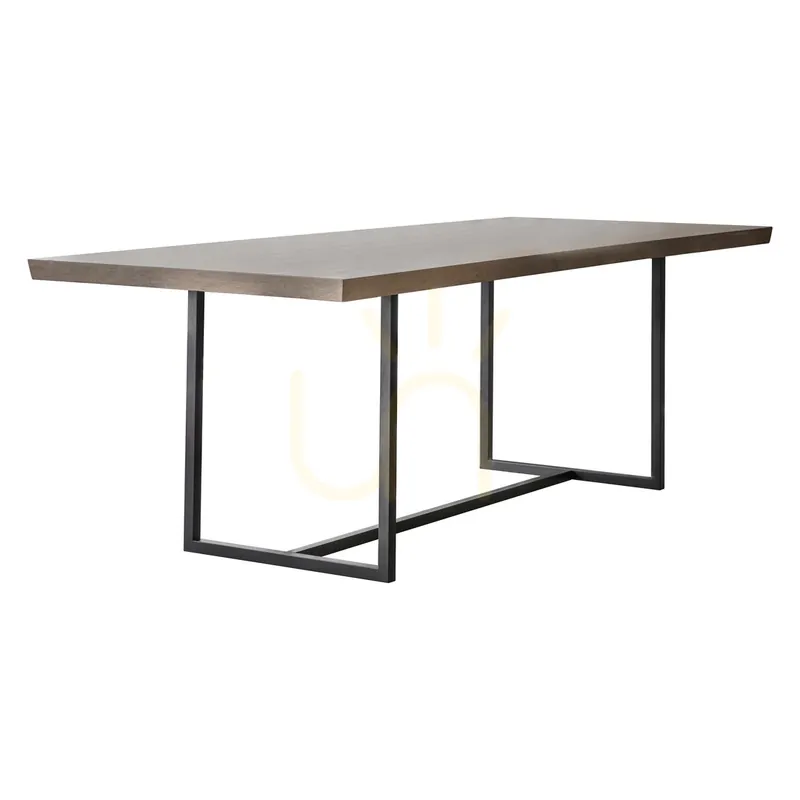 Premium Masă dining Gallery Direct Forden gri 220x90 cm dreptunghiulară stejar și metal