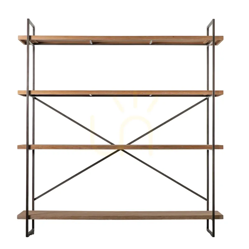 Raft Gallery Direct Brogdale negru/natur 181x44x191,5 cm 5059413692932 Popular