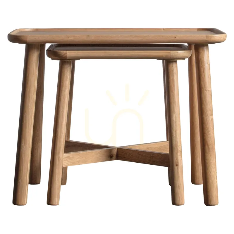 Masă laterală Gallery Direct Kingham din stejar masiv 60x45x46 cm Super ofertă