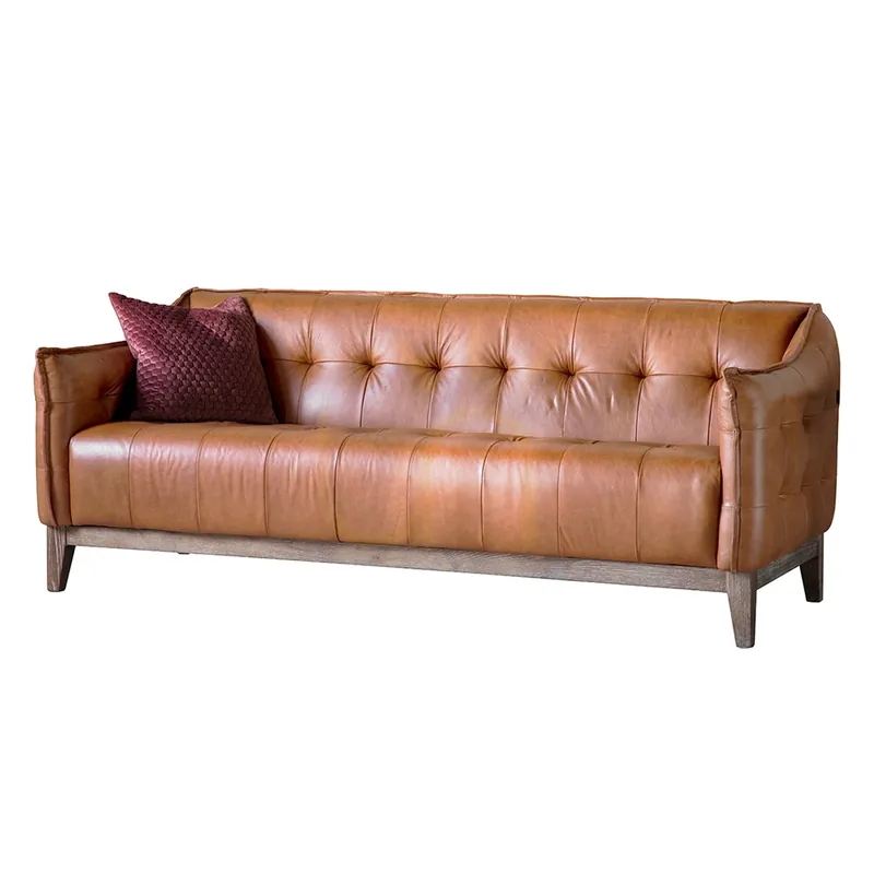 Premium Canapea 3 locuri Gallery Direct Ecclestone piele maro 192 cm 5055999240635