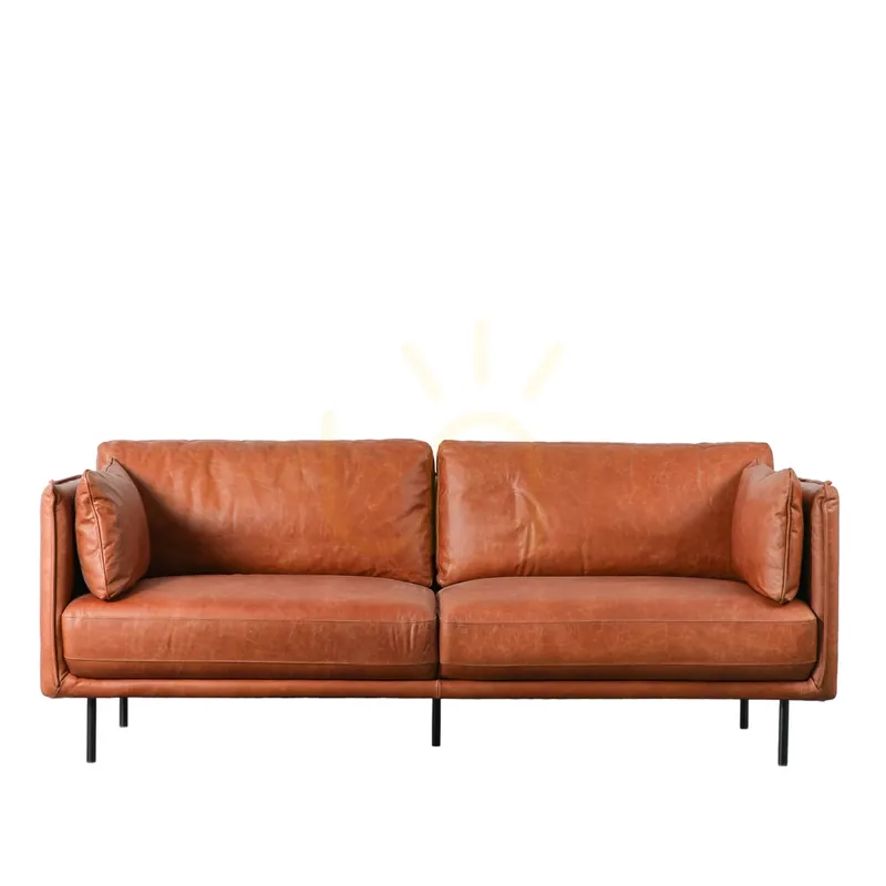 Canapea Gallery Direct Wigmore din piele maro 200,5 cm 5059413688089 Cumpărături sigure