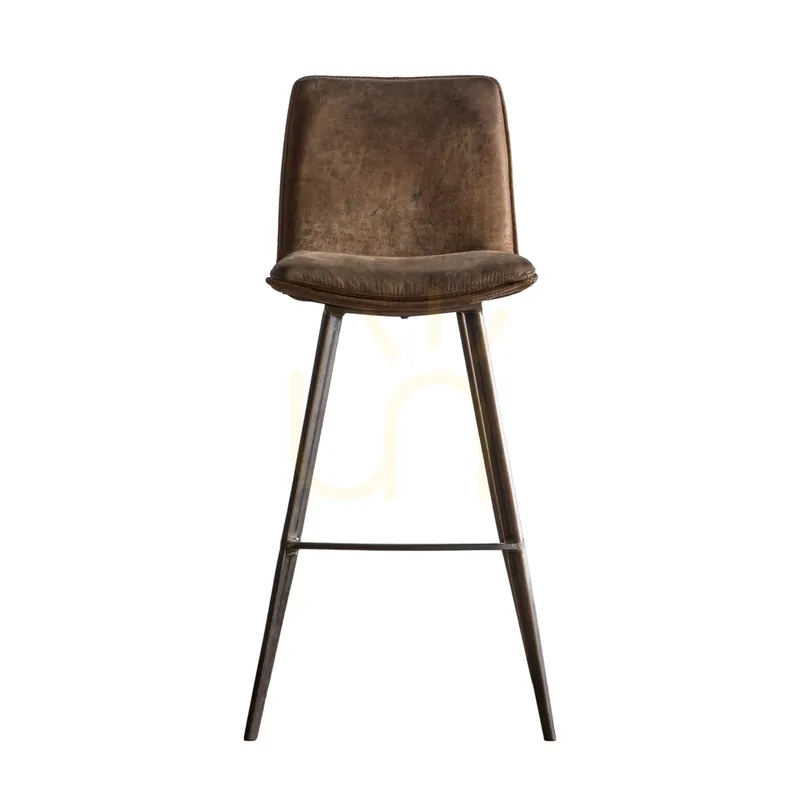 Taburet bar Gallery Direct Palmer maro piele artificială 75 cm 5055999244060 Cel mai vândut