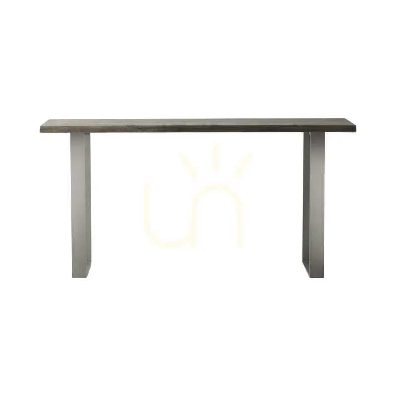 Consolă Gallery Direct Huntington gri lemn masiv salcâm și metal 160x36x80 cm Promoție