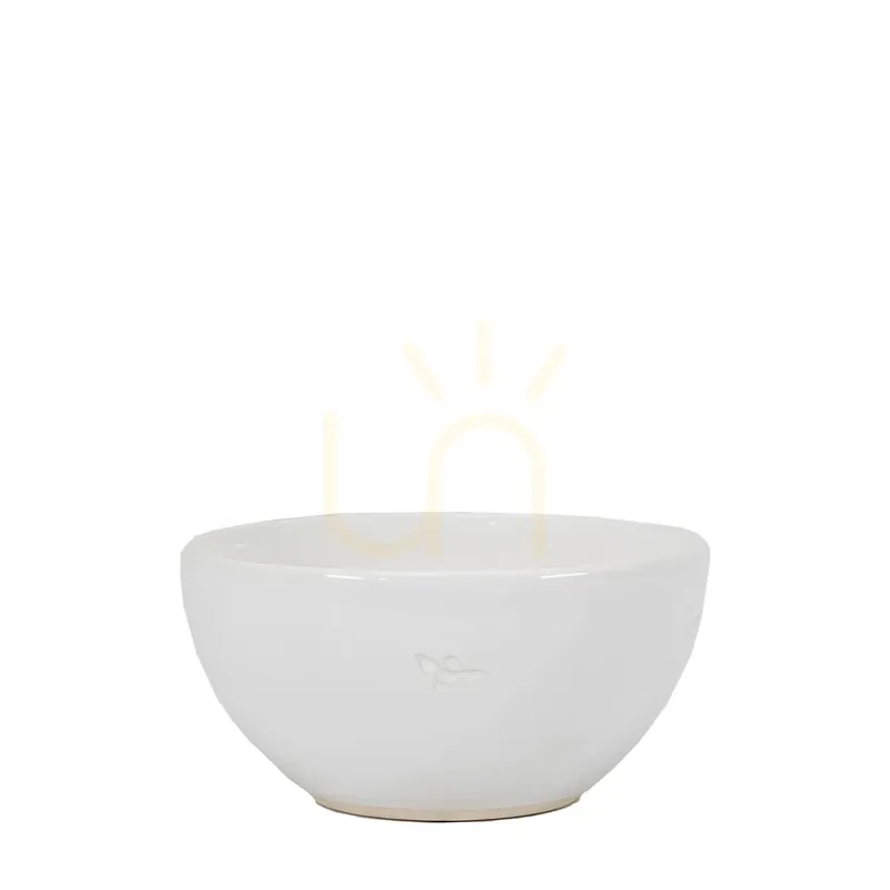 Bol cereale Gallery Direct Bee set 4 alb gresie 14x14x7 cm 5059413869952 Reducere extra
