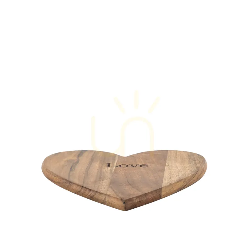 Placă de tocat Gallery Direct Heart natural lemn 22x22 cm 5059413695230 Promoție