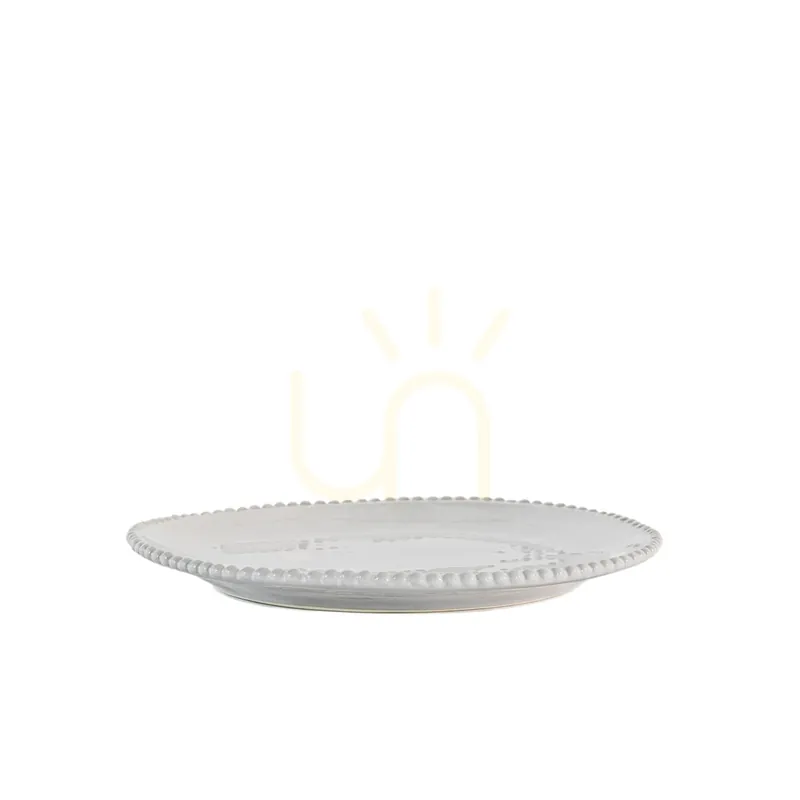 Set 4 farfurii laterale porțelan Gallery Direct organic cu mărgele natural 22 cm 5059413703843 Nu rata