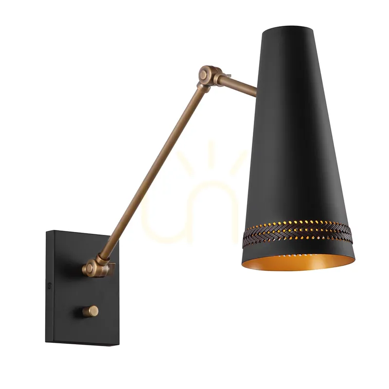 Lampă de perete BRICKELL - 1 sursă de lumină - Negru mat QUINTIESSE Nu rata