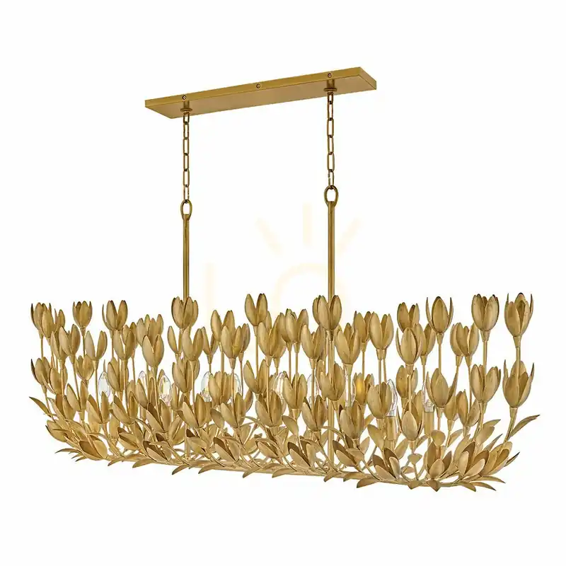 Lampă insulă FLORA - 10 surse de lumină - Aur oxidat QUINTIESSE Ofertă