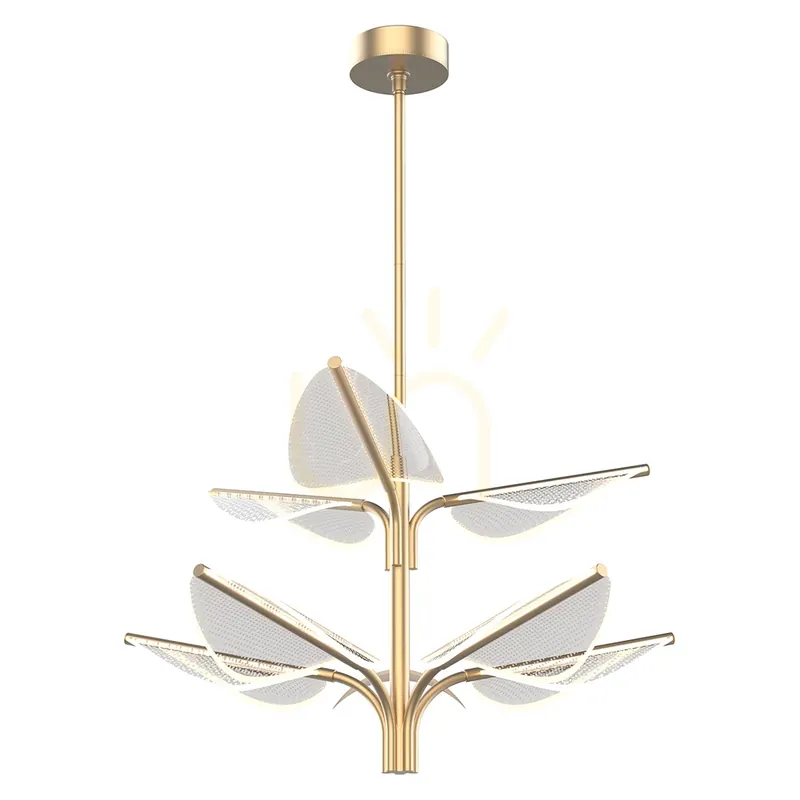 Retur gratuit FLORIANA mare LED lampă suspendată - alamă naturală QUINTIESSE