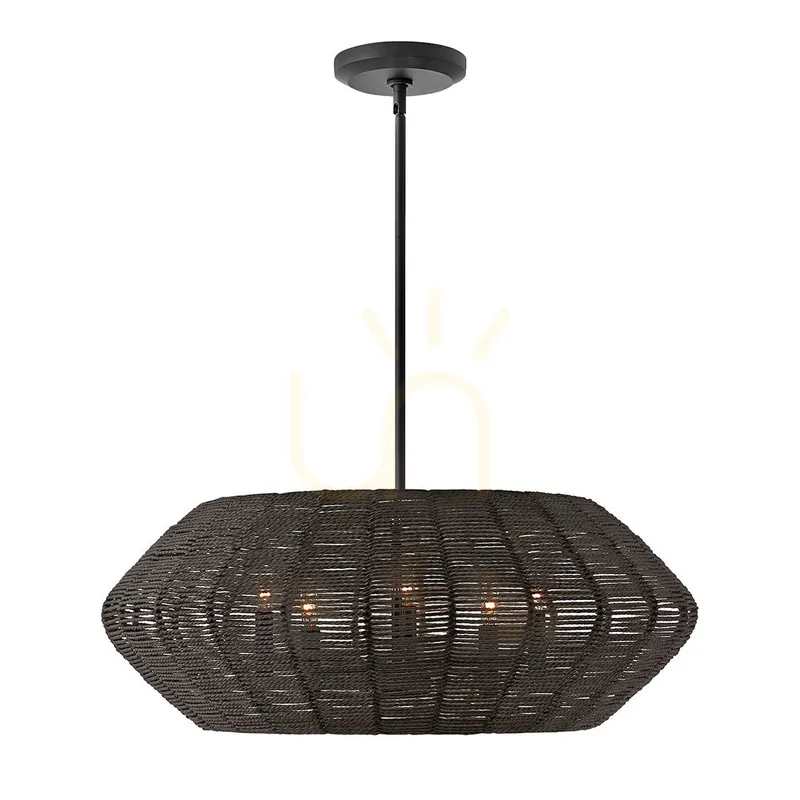 Plată securizată Lampă suspendată LUCA - 5 surse de lumină - Negru QUINTIESSE