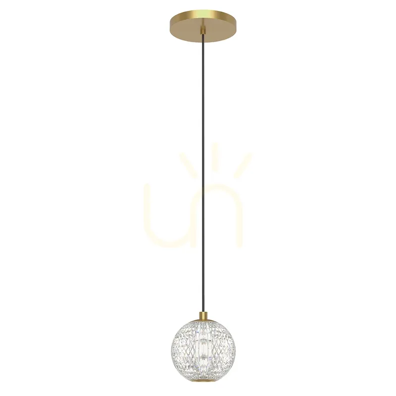 Cel mai bun preț MARNI mic LED lampă suspendată - alamă naturală QUINTIESSE