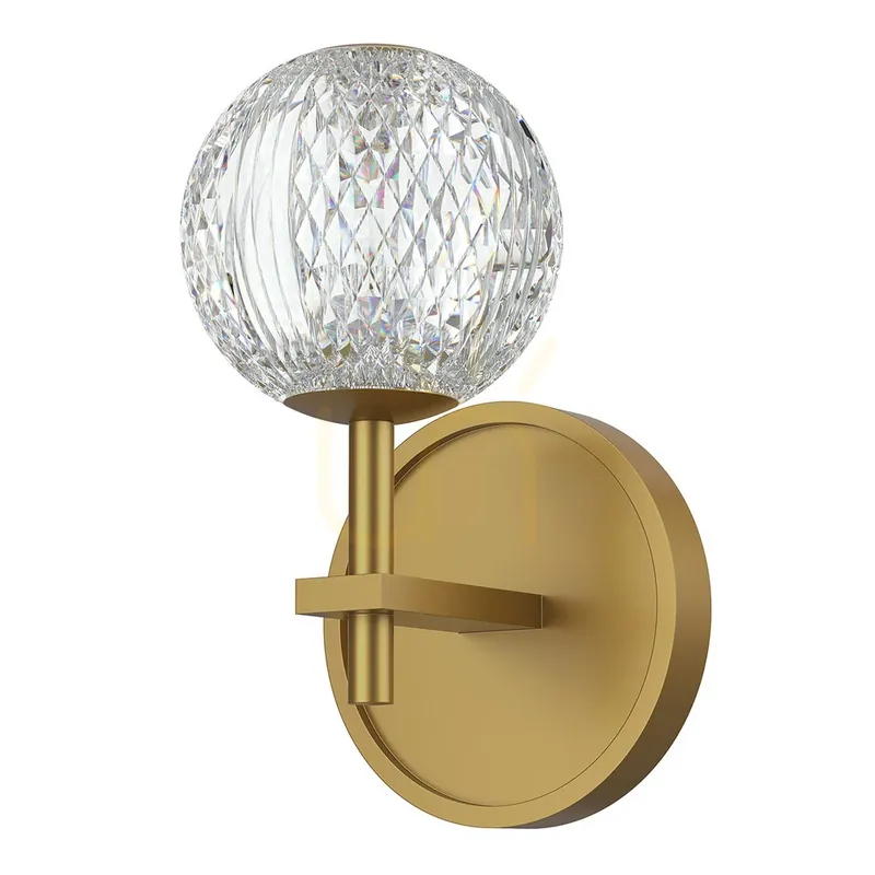 Retur ușor MARNI LED lampă de perete - alamă naturală QUINTIESSE