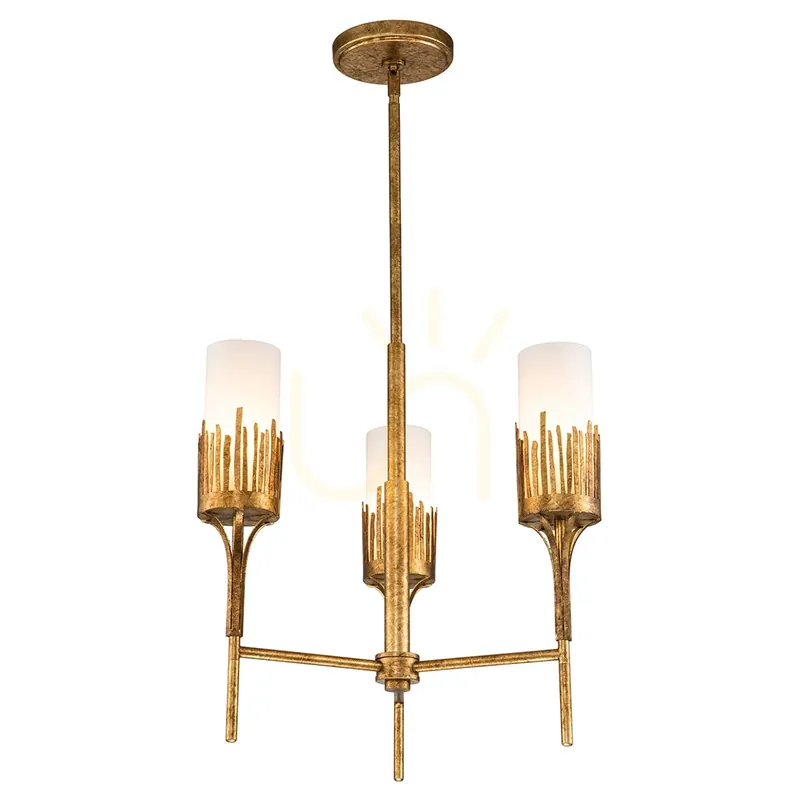 Candelabru SAWGRASS - 3 surse de lumină - Petal gold QUINTIESSE Ultima șansă