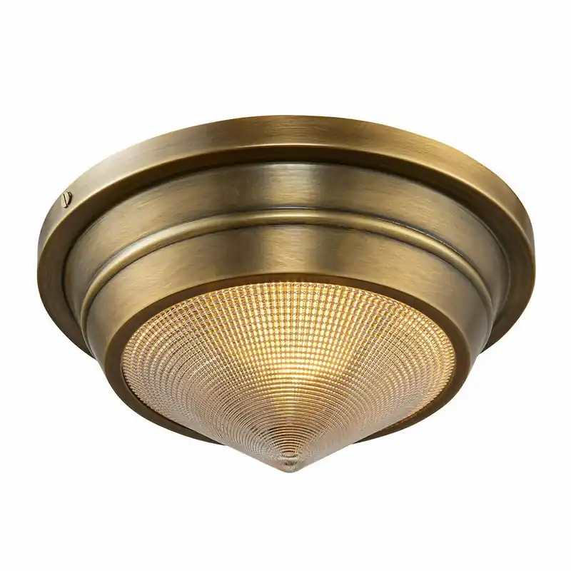 Plafon mic WILLARD - 1 sursă de lumină - Alamă Vintage QUINTIESSE Preț mic