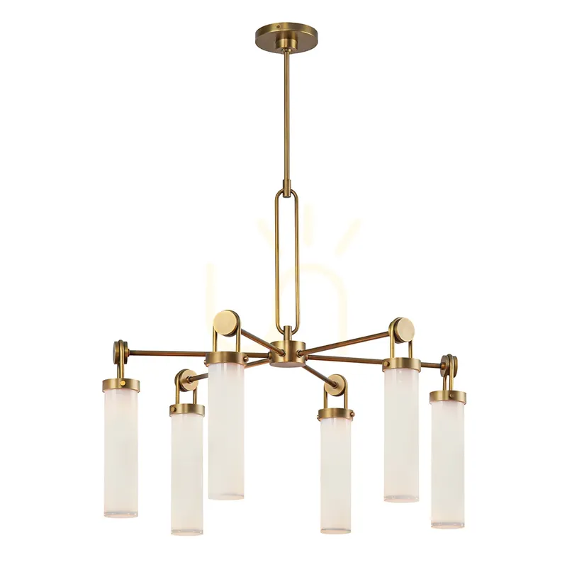 Promoție Candelabru WYNWOOD - 6 surse de lumină - Alamă Vintage QUINTIESSE