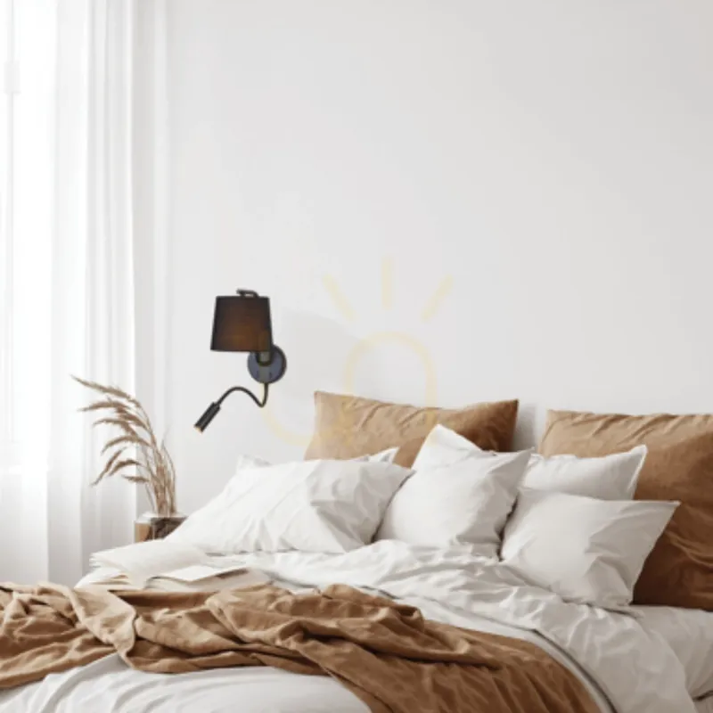 Lampă de perete cu lumină de lectură 1xe27 negru ZAMBELIS Chilipir