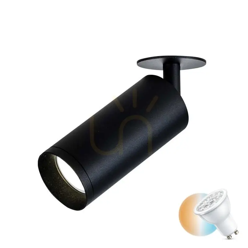 Spot de plafon încastrat 1xgu10 negru ZAMBELIS Reducere extra
