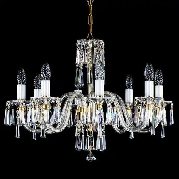 Lichidare de stoc Candelabru Cristal Bohemia Exclusive 8 brate, diam. 65cm Ingeborg VIII. CE