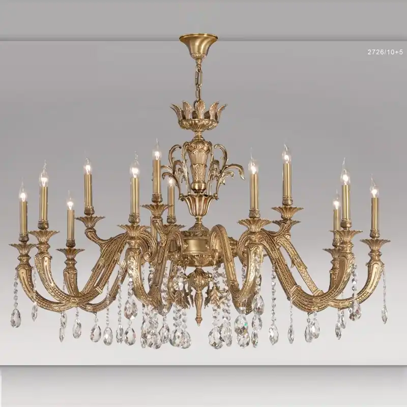 Disponibil imediat Candelabru LUX 15 brate fabricat manual, cristal Asfour, diam.146cm Venus 2726/10+5