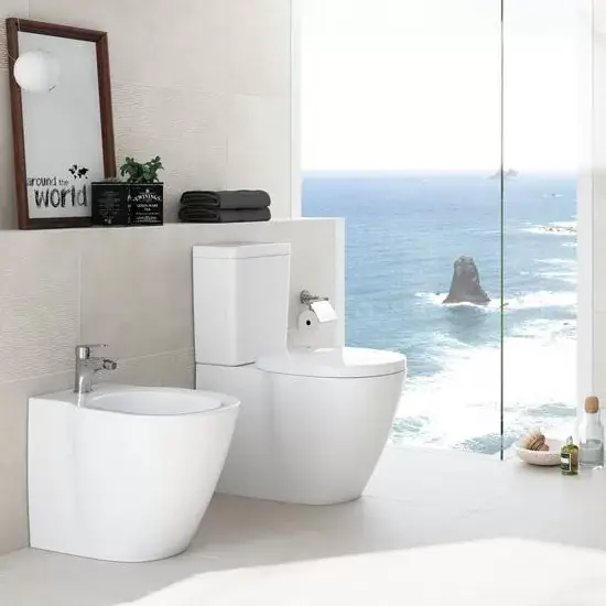 Ofertă de sezon Set vas wc BTW, cu rezervor alimentare laterala Cube, Ideal Standard Connect E803701+E797101