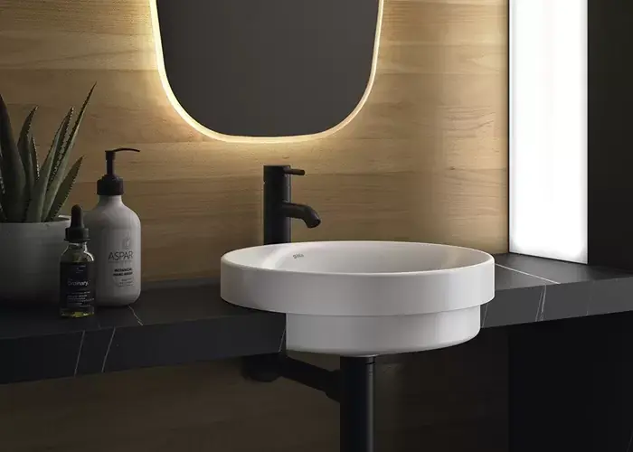 Disponibil imediat Lavoar rotund pe blat 39 cm Gala seria Circle 0433001