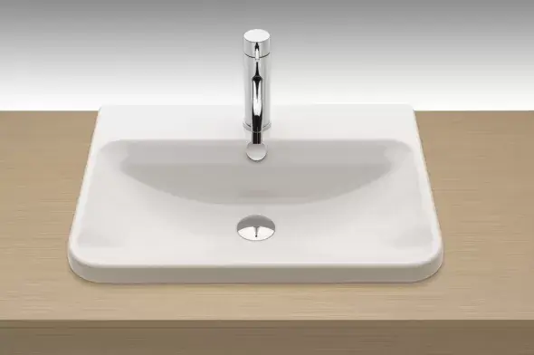 Reducere de preț Lavoar pe blat dreptunghiular 55 cm GALA seria EMMA SQUARE 2706001
