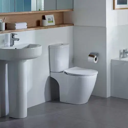 Livrare expres Set vas WC cu functie de bideu si rezervor alimentare laterala ARC, IDEAL STANDARD seria CONNECT E781801+E786101