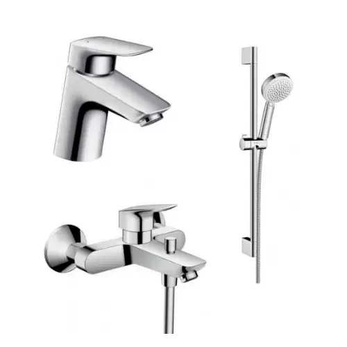 Vezi acum Set baterii 3 in 1 cu baterie lavoar cada si set de dus HANSGROHE seria LOGIS NEW 71070000+71400000+2653240