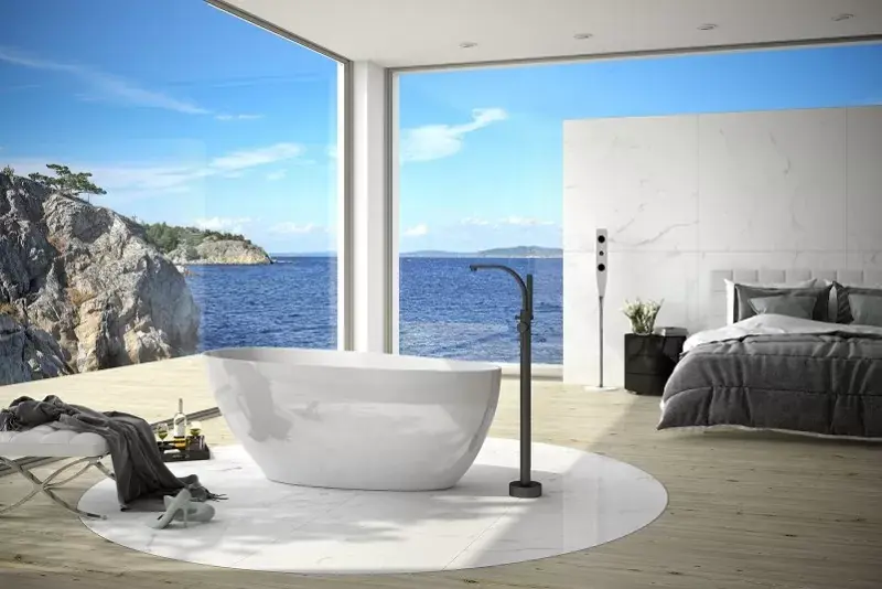 Livrare rapidă Cada de baie freestanding ovala, alba, Besco Goya WMD-160-G