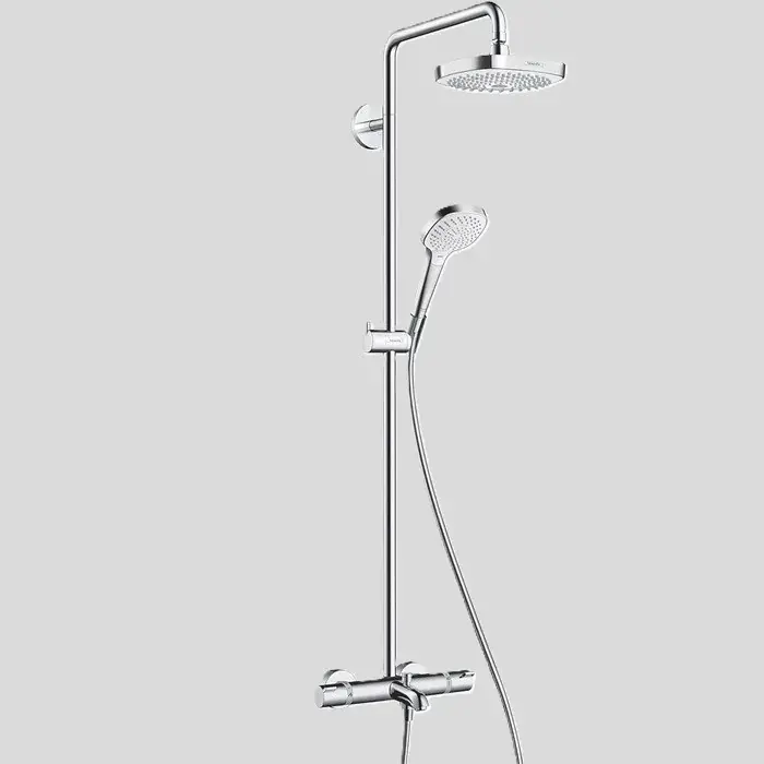 Ofertă de sezon Sistem cada dus fix si mobil cu baterie termostatata HANSGROHE seria CROMA SELECT E 180 2JET 27352400