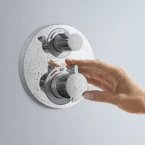Baterie cada dus cu termostat montaj incastrat cu 2 functii HANSGROHE seria ECOSTAT E 15758000 Premium