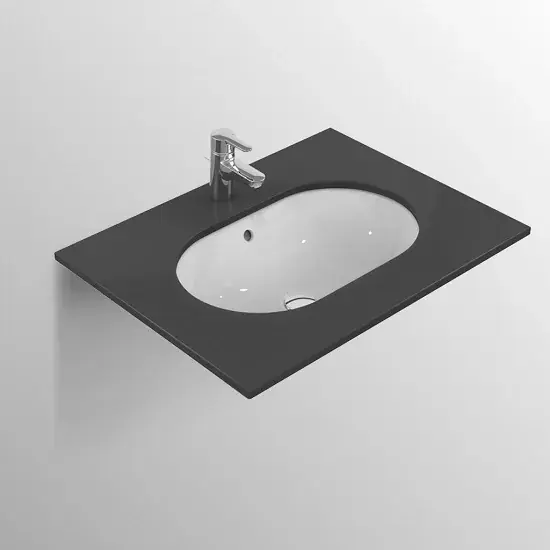 Preț promoțional Lavoar oval cu montaj sub blat, fara orificiu pentru baterie, Ideal Standard seria Connect