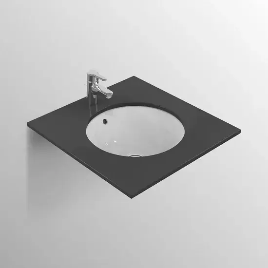 Lavoar rotund cu montaj sub blat, fara orificiu pentru baterie, Ideal Standard Connect Doar azi