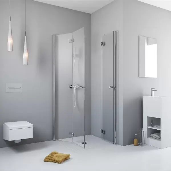 Cabina de dus rectangulara, cu usi pliabile, crom lucios, Radaway Essenza KDD B Reduceri