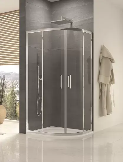 Cabina de dus semirotunda cu usi culisante, crom lucios, Ronal seria Ocelia OCER550905007 Expediere rapidă