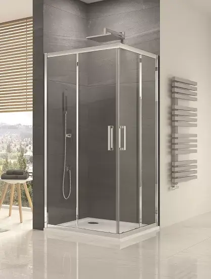 Super ofertă Cabina de dus patrata cu usi culisante, crom lucios, Ronal seria Ocelia OCEAC