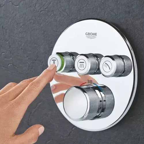 Baterie de dus incastrata cu termostat cu 3 iesiri Grohe seria Grohtherm SmartControl 29121000 Cel mai vândut