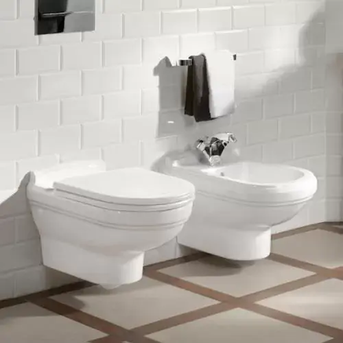 Set vas wc suspendat cu capac soft close Villeroy & Boch seria Hommage 6661B0R1+8809S1R1 Livrare rapidă