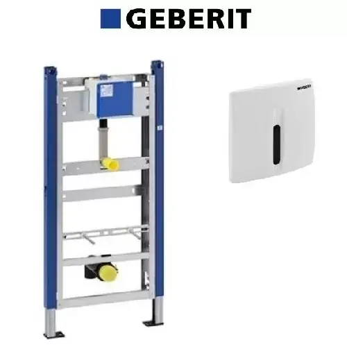 Reduceri Pachet DUOFIX BASIC pisoar cu spalare actionata electronic cu infrarosu alba inclusa GEBERIT 111.695.11.5