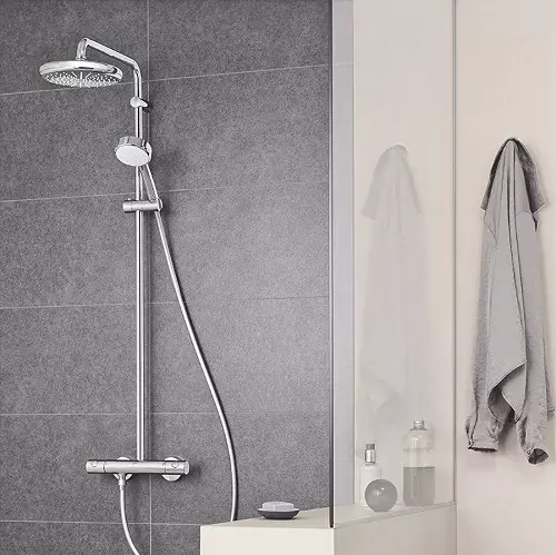 Ofertă exclusivă Sistem de dus fix si mobil cu baterie termostatata GROHE seria NEW TEMPESTA COSMOPOLITAN 210 27922001
