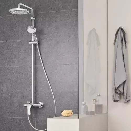 Sistem de dus fix si mobil cu baterie monocomanda Grohe seria New Tempesta Cosmopolitan 210 26224001 Reducere specială